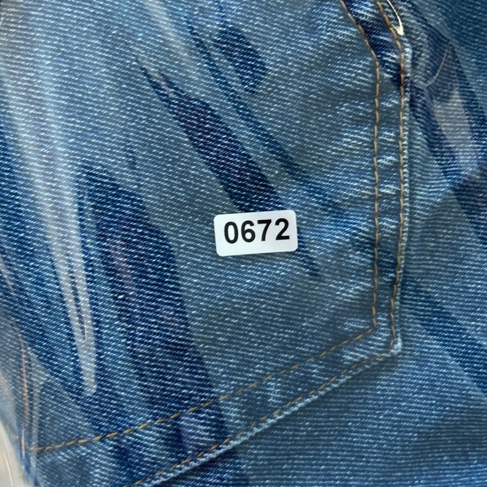 Y2K Skater Mens Denim Carpenter Shorts Size 36 Medium Wash Blue Denim Jorts VTG - Picture 7 of 7